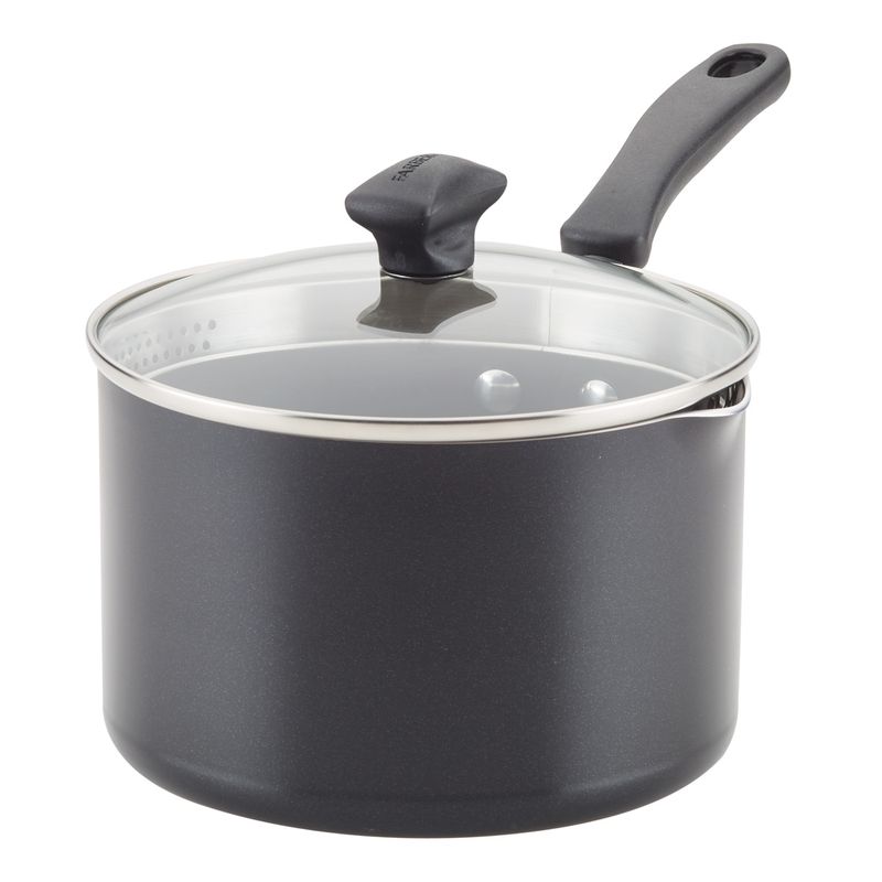 FARBERWARE - Perol  18cm con tapa, antiad. DiamondMax®. Farberware negro.