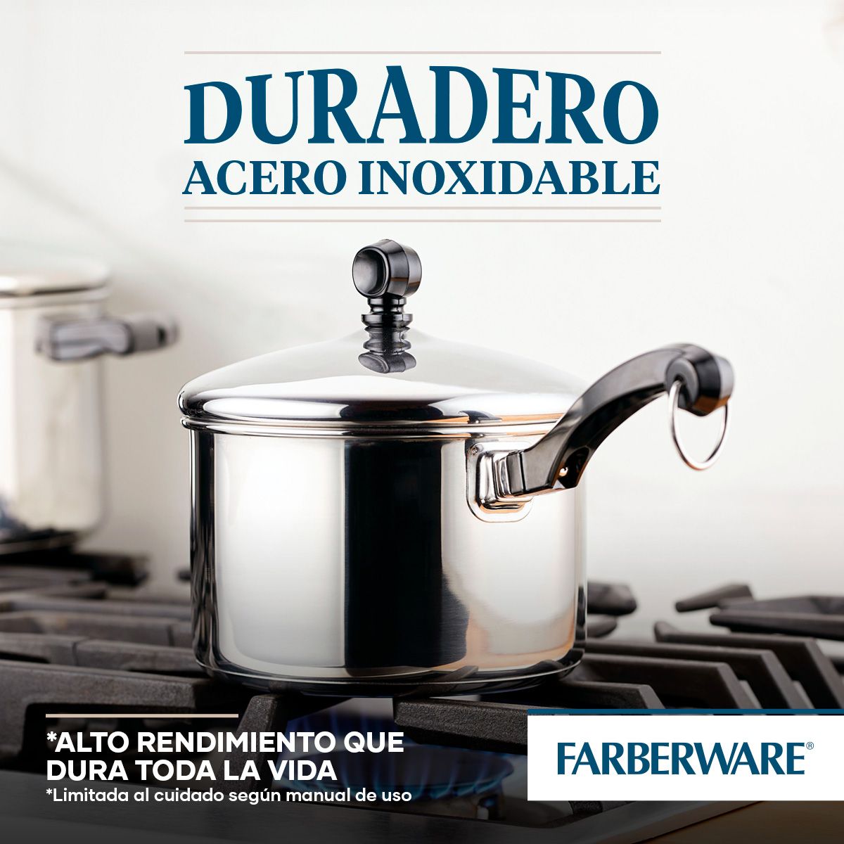 FARBERWARE - Perol 17cm con tapa acero inoxidable Classic Farberware