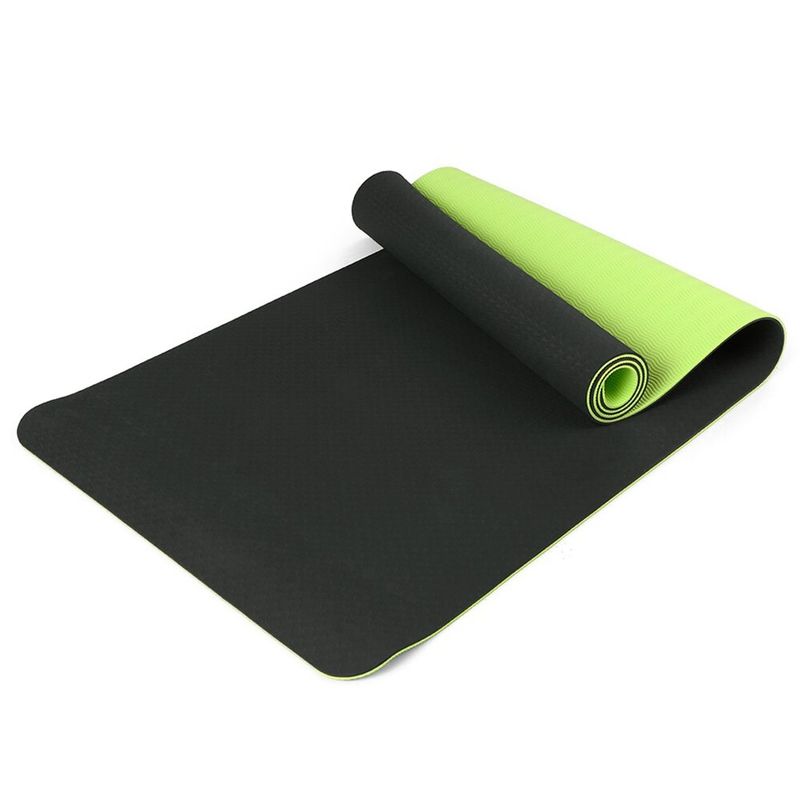 GENERICO - Tapete Yoga Bitono Verde con Negro con Estuche