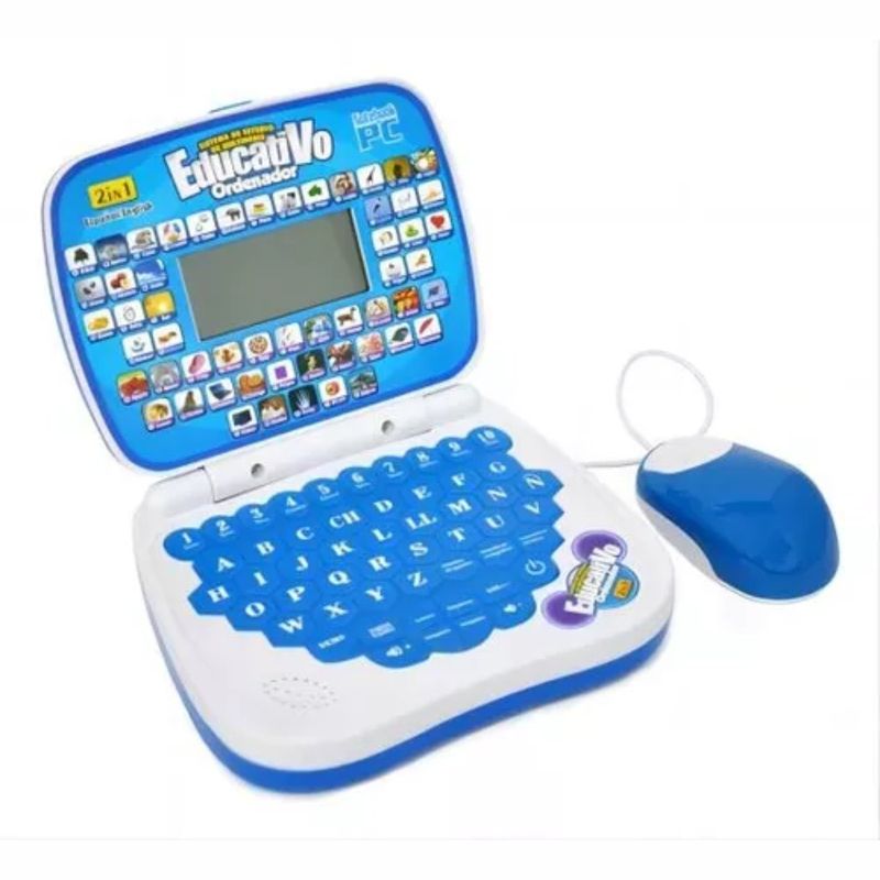 GENERICO - Computadora Laptop Didáctica Para Niños 123 Funciones Azul
