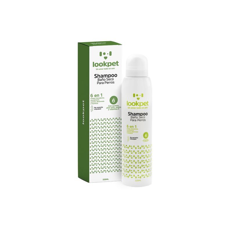 LOOKPET - Lookpet Shampoo Baño Seco Para Perro 6 en 1 - 220ml