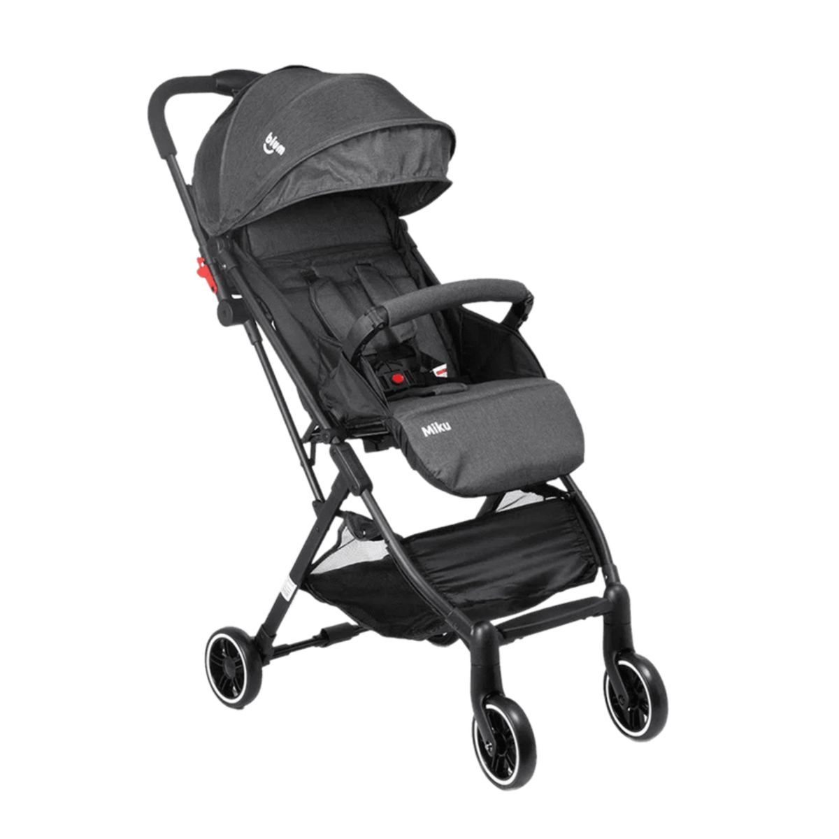 BIUM - Coche Para Bebe Bium Miku Negro 4 Ruedas