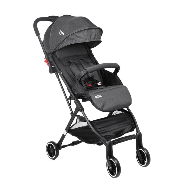BIUM - Coche Para Bebe Bium Miku Negro 4 Ruedas