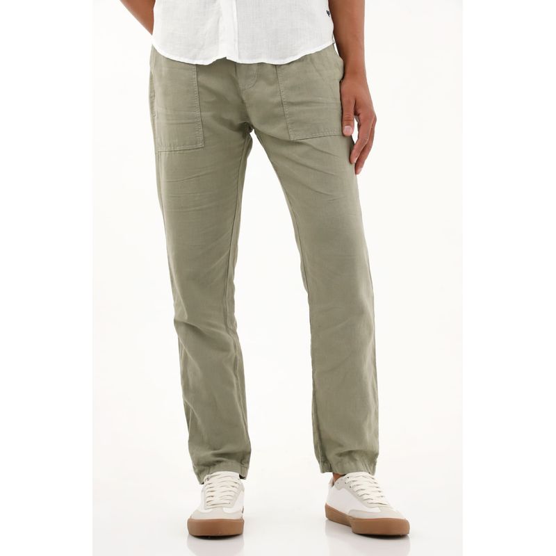 TENNIS - Pantalón jogger verde bota recta para hombre