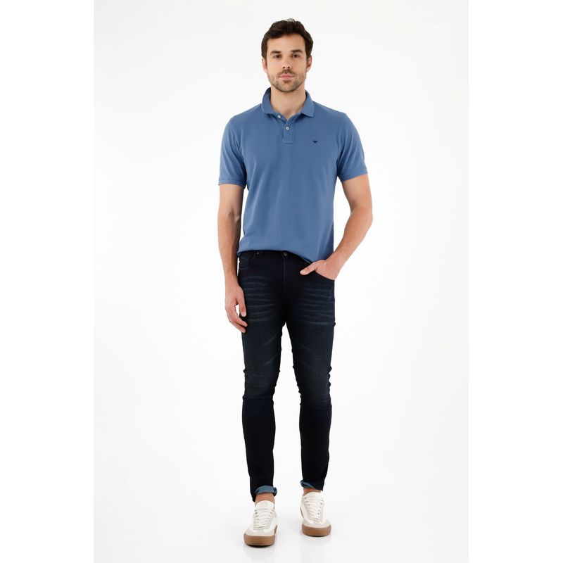 TENNIS - Jean Super Skinny tiro medio azul para hombre
