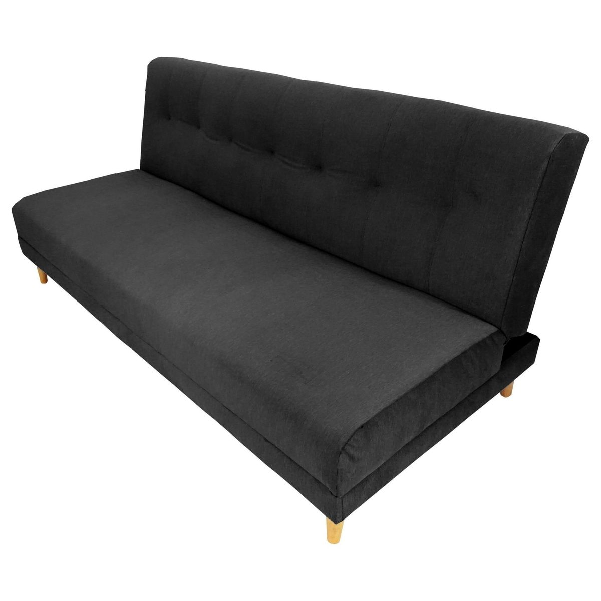 ESTILO RELAX - Sofa Cama Futon Cerezo - Pet Friendly y Antifluido - Negro