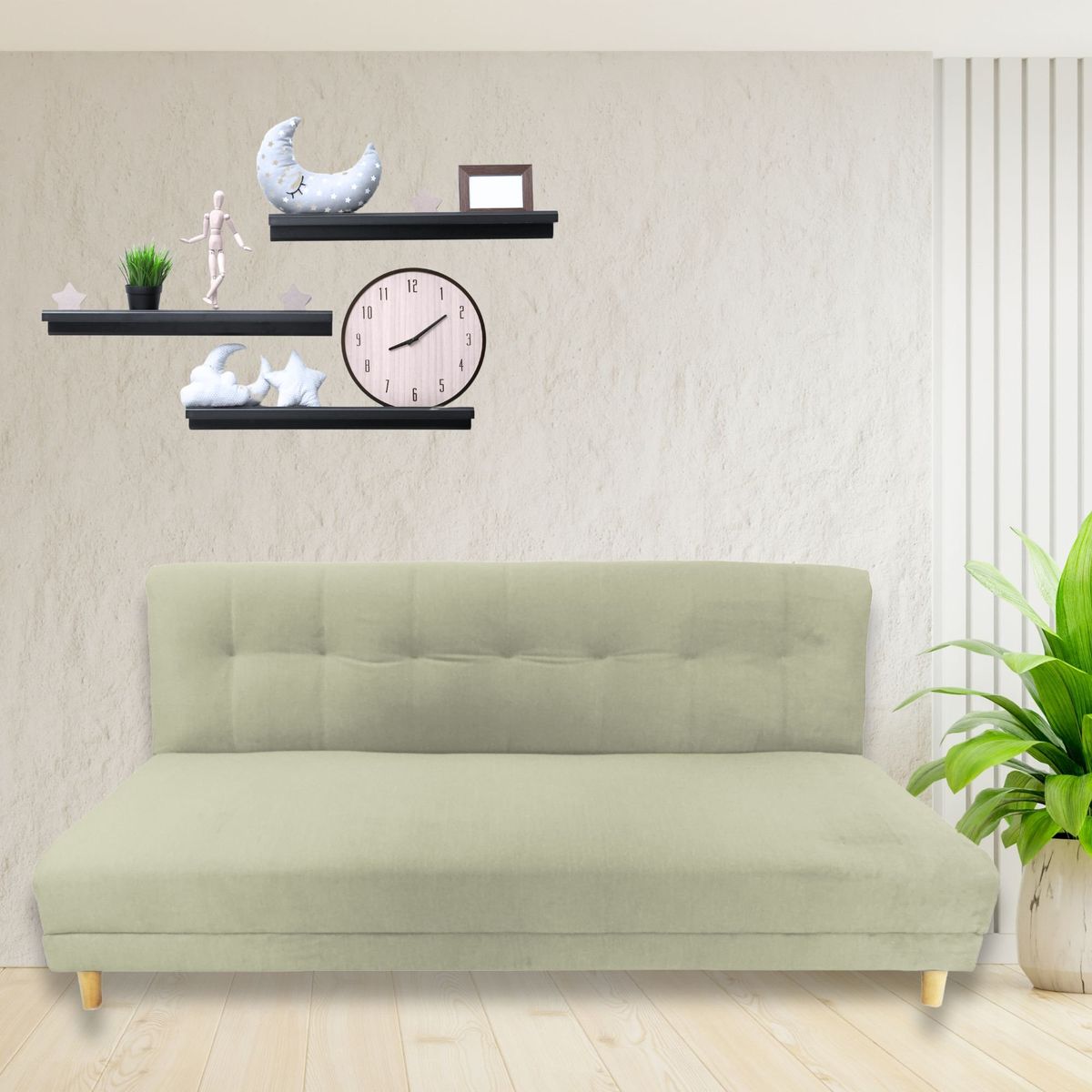 ESTILO RELAX - Sofa Cama Futon Cerezo - Pet Friendly y Antifluido - Beige