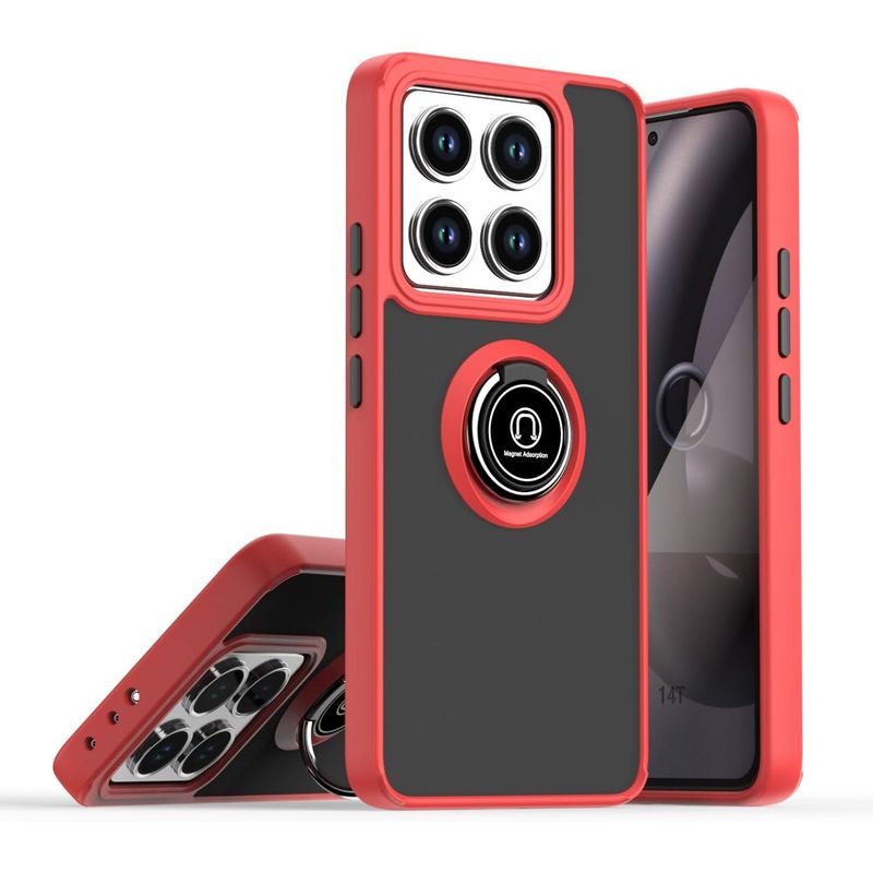 GENERICO - Funda Estuche Protector Anti Golpes Mate Compatible Xiaomi 14T Rojo