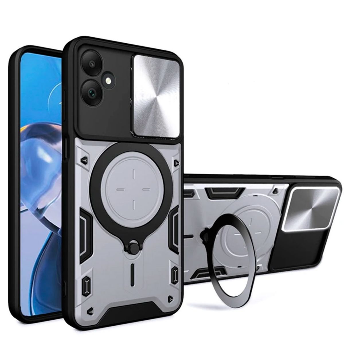 GENERICO - Estuche Armo Proteccion Camara Compatible con Samsung A06 Gris