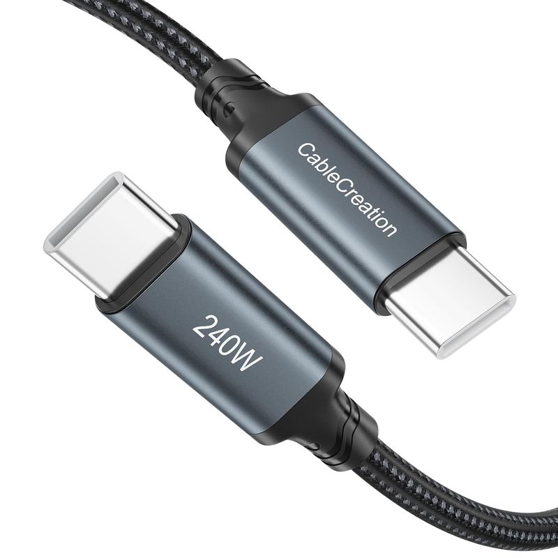 GEF - Cable Usb Tipo C 3 Metros Nylon Carga Rapida 240W Mac Iphone