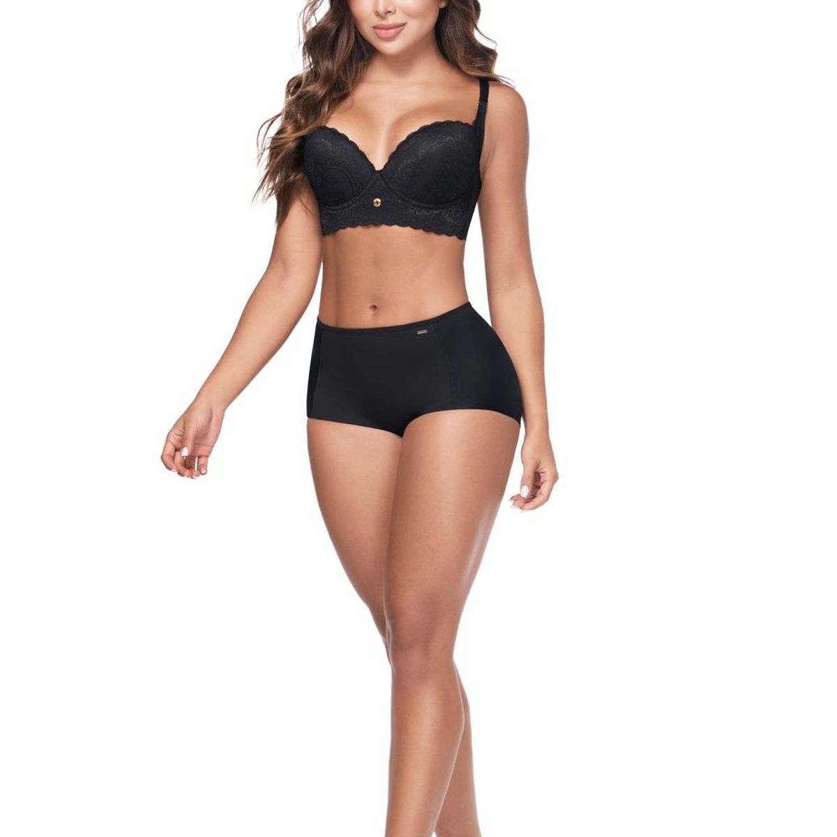 CHAMELA - Brasier Prehormado Mujer 42120 Negro