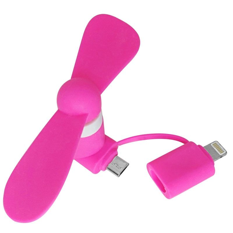 GENERICO - Mini Ventilador Portátil Rosado  para Teléfonos