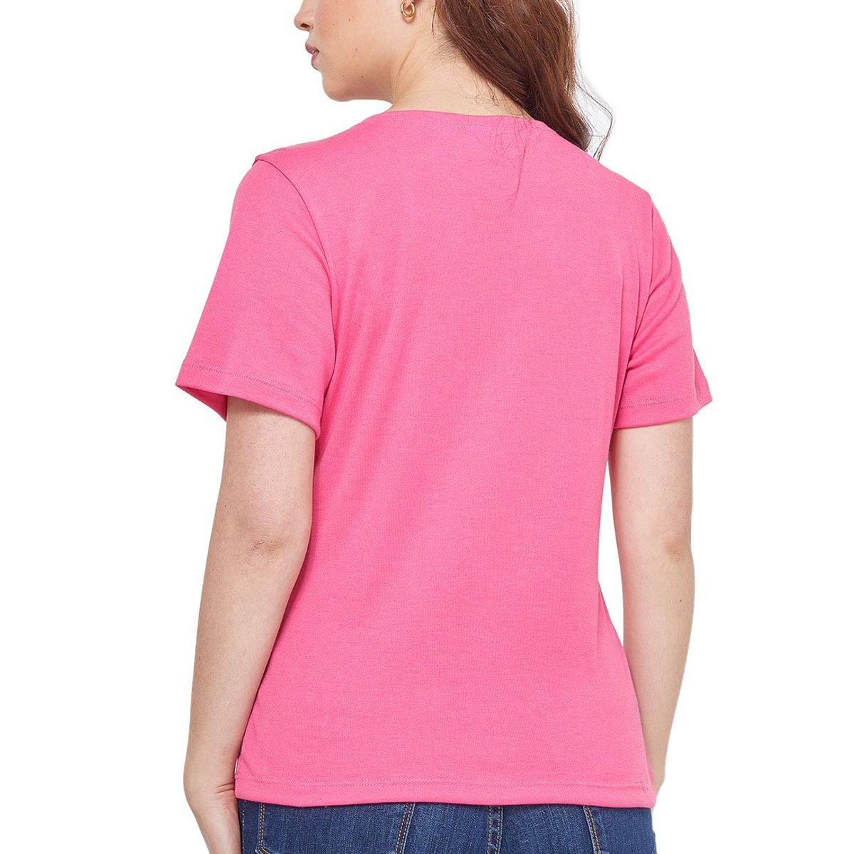 SANTANA - Camiseta Básica Mujer Isabella Santana Fucsia