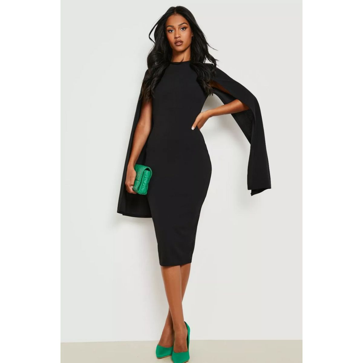 NEGRELI - VESTIDO DE MUJER CON  MANGAS ABIERTAS