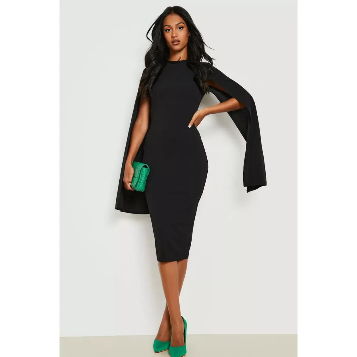 NEGRELI - VESTIDO DE MUJER CON  MANGAS ABIERTAS