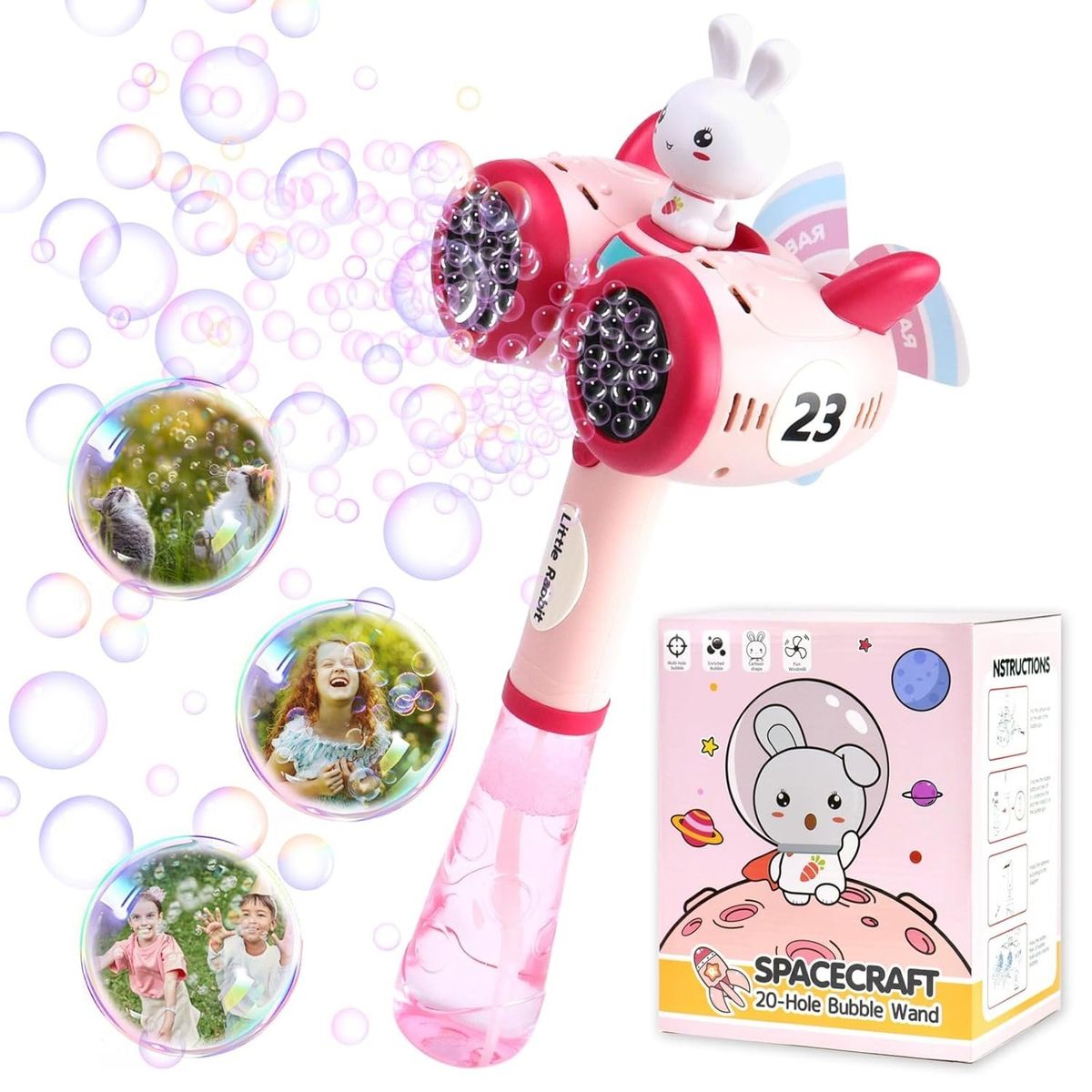 GENERAL - Burbujero Electrico Recargable 20 Orificios Conejo G527