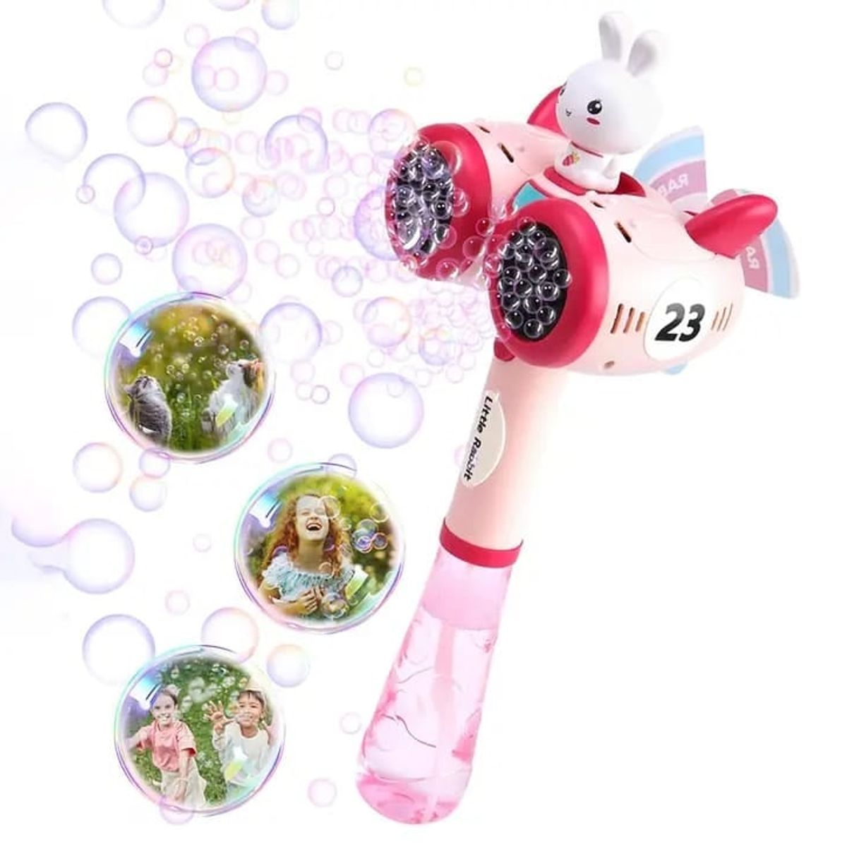 GENERAL - Burbujero Electrico Recargable 20 Orificios Conejo G527