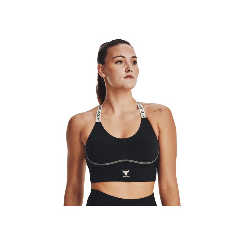 UNDER ARMOUR - Sujetador Mujer UNDER ARMOUR PJT ROCK INFTY MID B Negro UNDER ARMOUR.