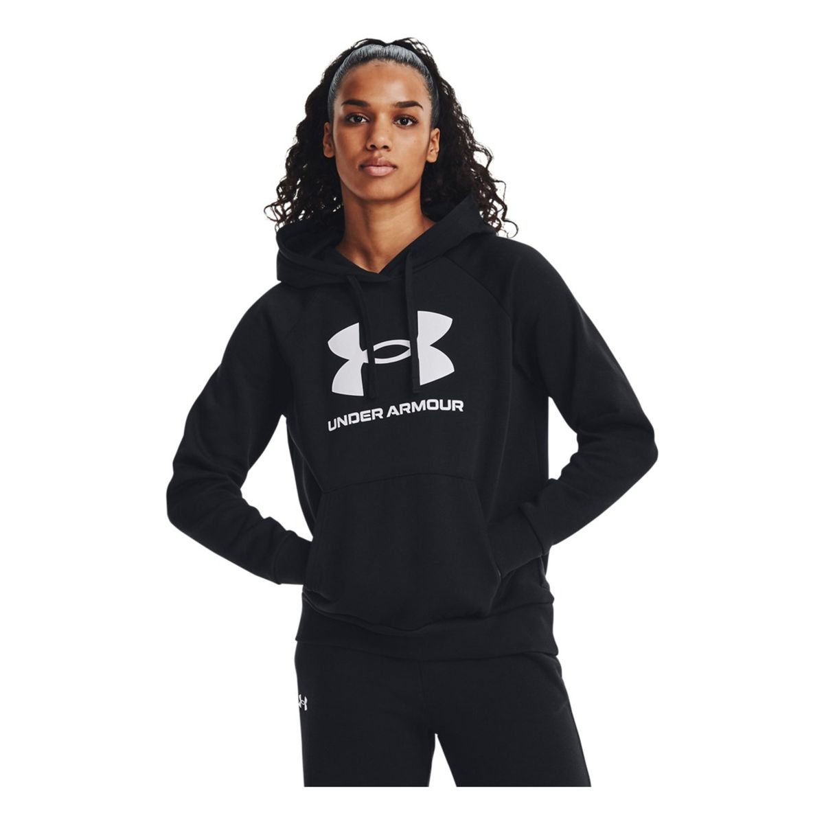 UNDER ARMOUR - Saco Mujer UNDER ARMOUR RIVAL FLEECE BIG LOG Negro UNDER ARMOUR.