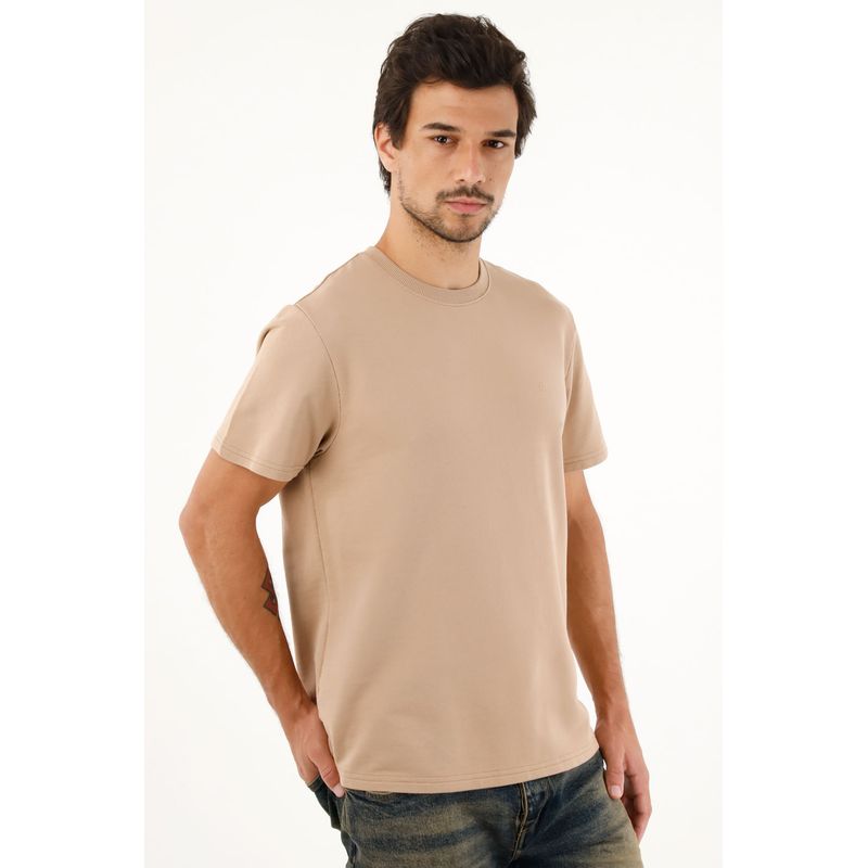 TENNIS - Camiseta crudo con mini bordado para hombre