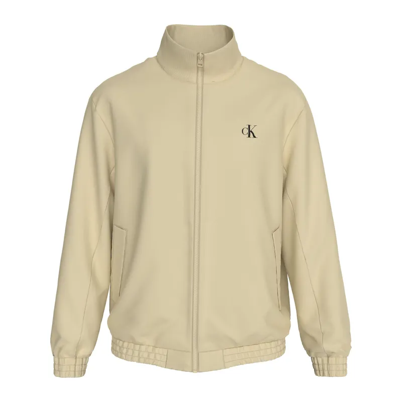 CALVIN KLEIN - Chaqueta beige de nailon acolchado con cremallera Calvin Klein