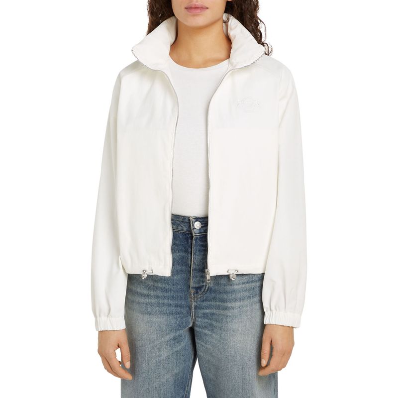 TOMMY HILFIGER - Cortavientos blanco de corte regular Tommy Hilfiger