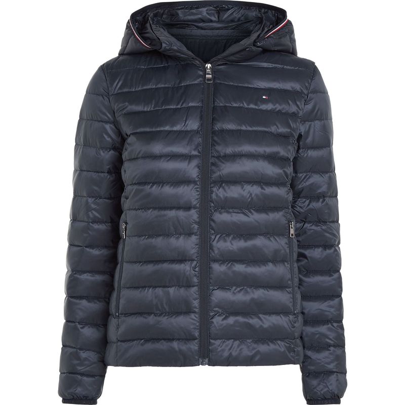 TOMMY HILFIGER - Chaqueta azul acolchada con logo bordado Tommy Hilfiger