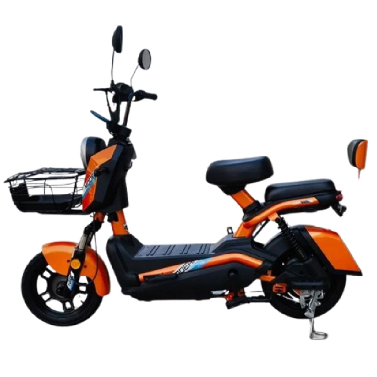 GENERICO - Bicicleta Electrica 350w A 800 W Naranja Con Amortiguación