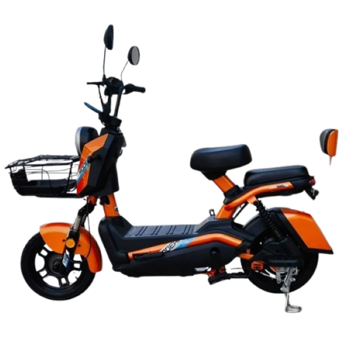 GENERICO - Bicicleta Electrica 350w A 800 W Naranja Con Amortiguación
