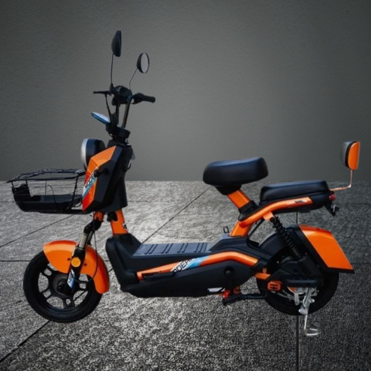 GENERICO - Bicicleta Electrica 350w A 800 W Naranja Con Amortiguación