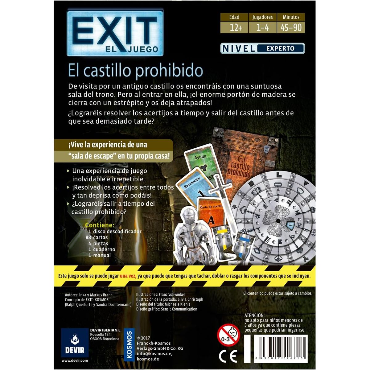 DEVIR - Juego De Mesa Exit El Castillo Prohibido Para Adultos