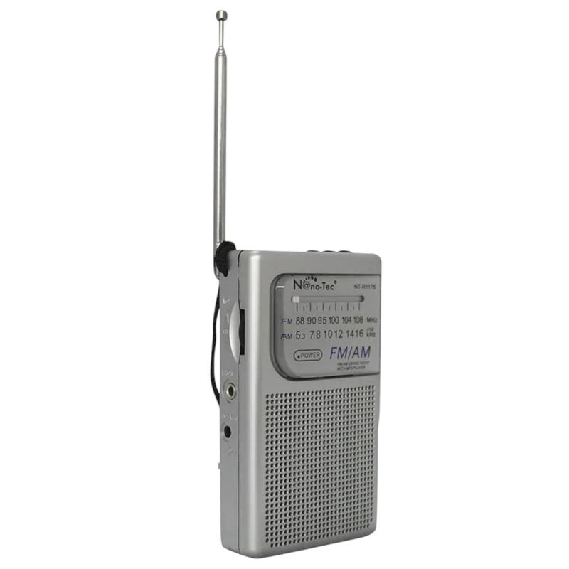 GENERICO - Radio Portatil AM FM Con Ranura USB Recargable