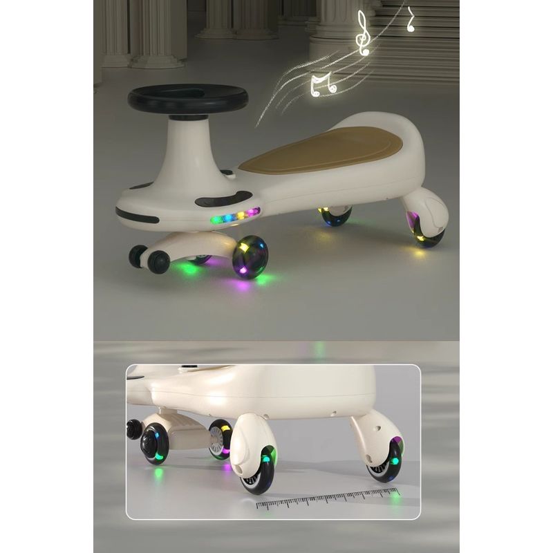 GENERICO - Carrito Giratorio Triciclo Musical Led niños Color Beige