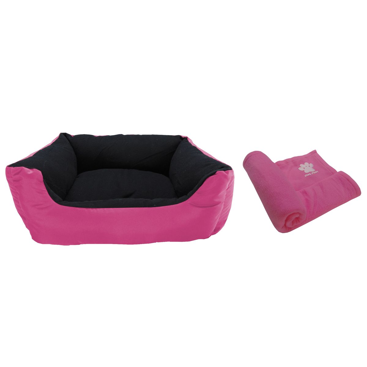 HALLY PET - Cama Grande Impermeable con cojin lavable + cobija grande