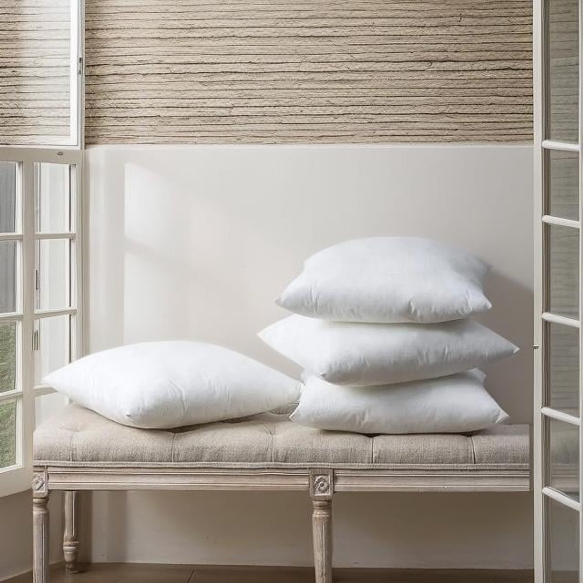 GENERICO - Relleno de Cojín 45x45 cm - 4 Unidades Para Sofá o Cama