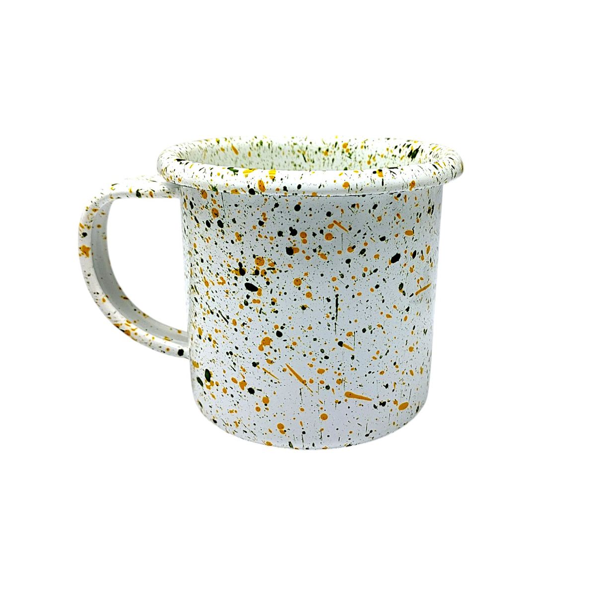 MACUIRA - Set x 4 Taza Esmaltada 13 Onzas 390 ml Lluvia Color