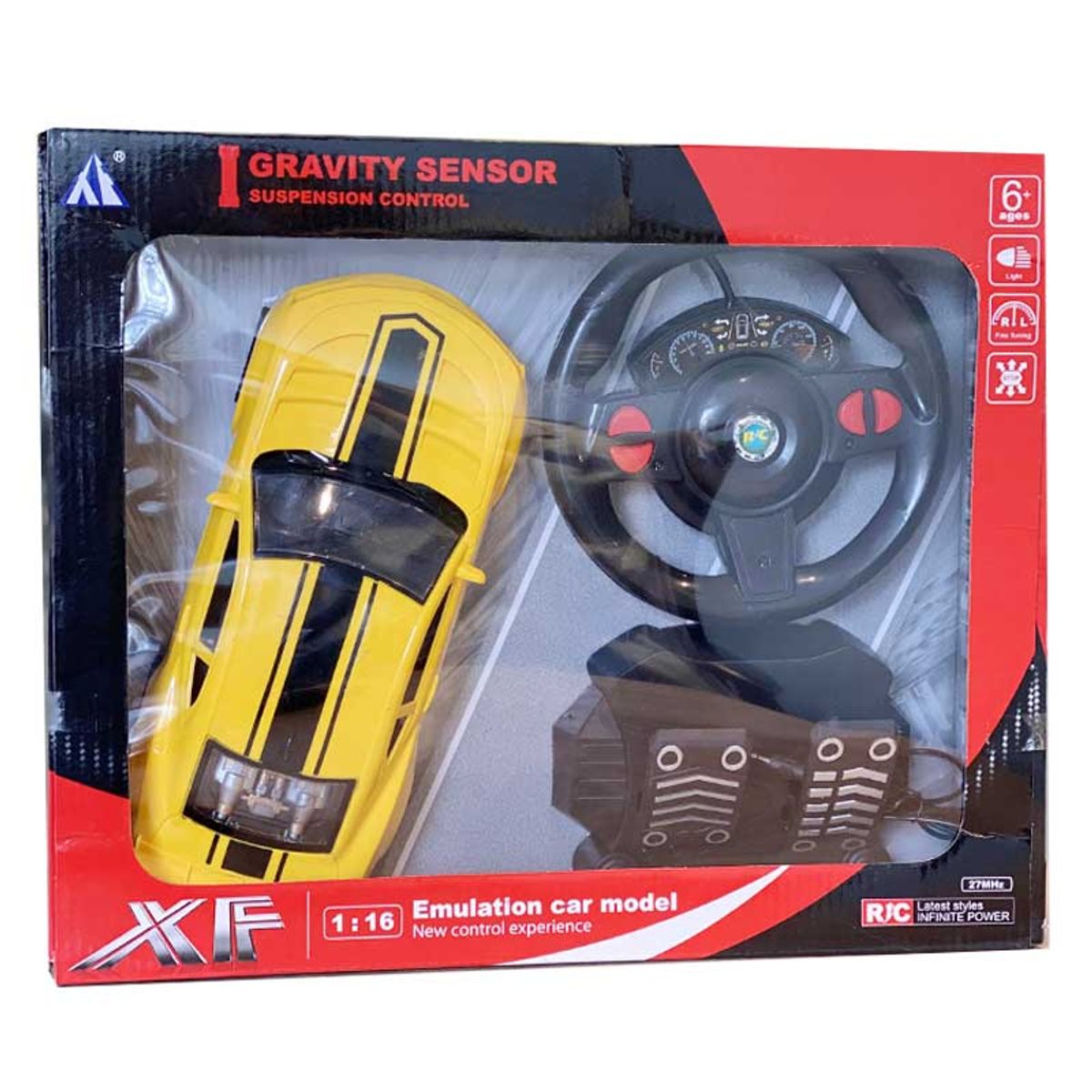 JUGANDO Y EDUCANDO - Juguete Carro A Control Remoto Volante Y Pedales Para Niños