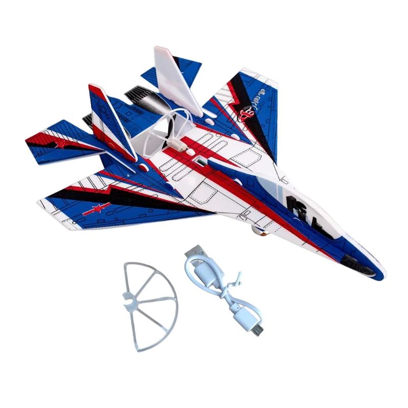 GENERAL - Avion Juguete Planeador Armable YJ027 Carga USB Azul