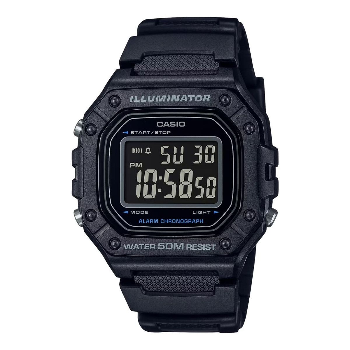 CASIO - Reloj Casio Modelo W-218H-1B Diseño Deportivo