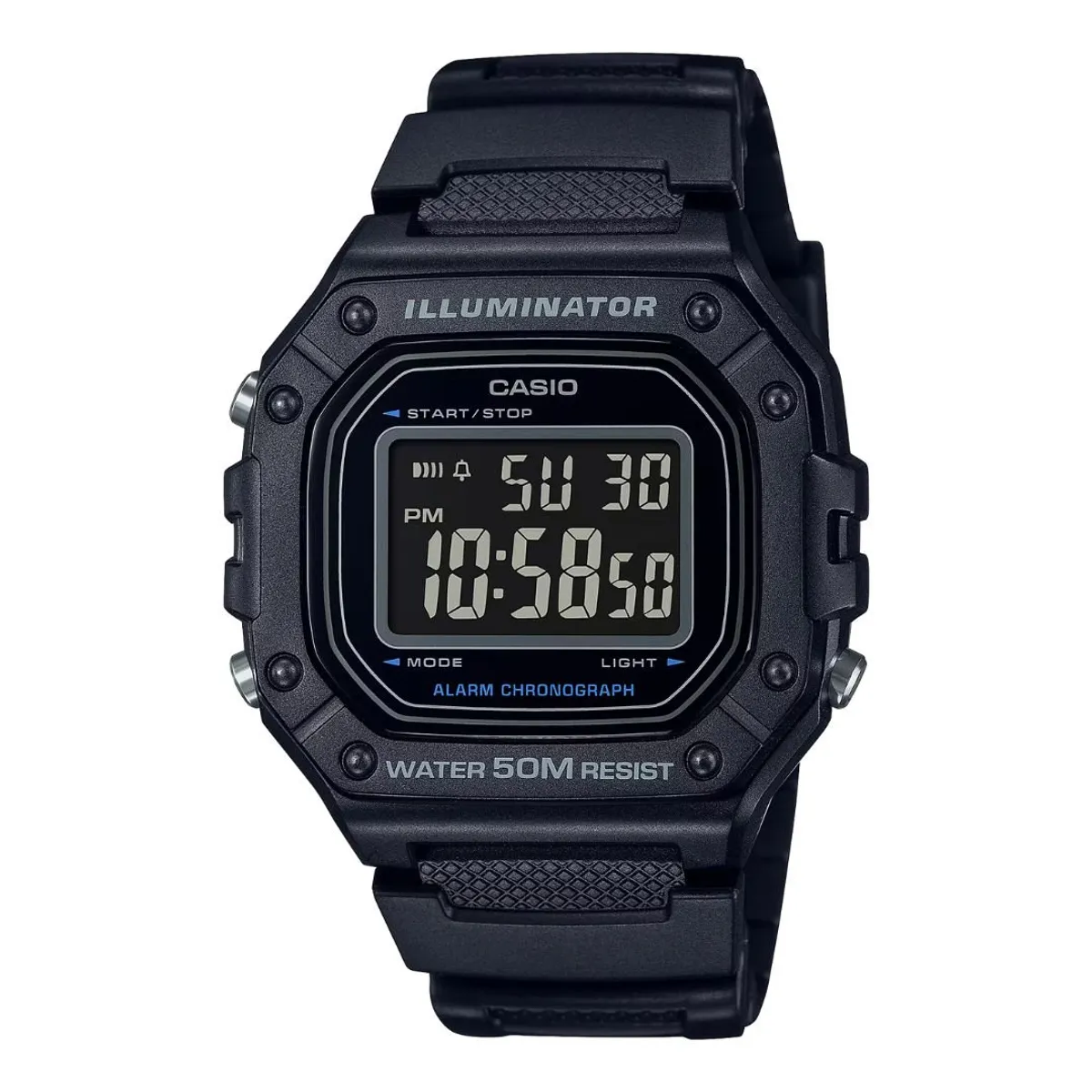 CASIO - Reloj Casio Modelo W-218H-1B Diseño Deportivo