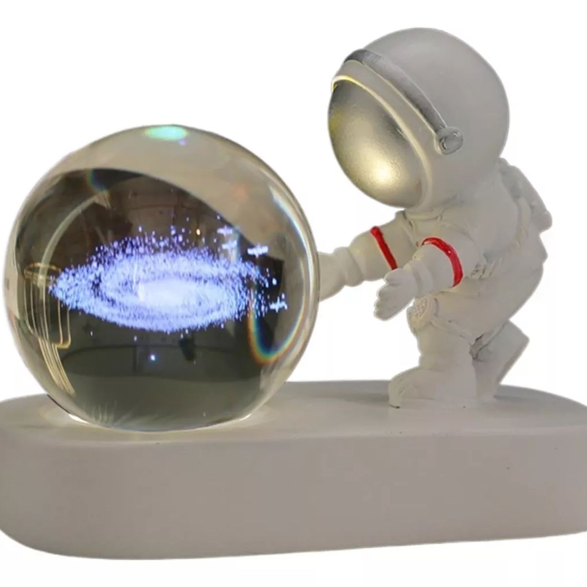 GENERICO - Lámpara De Bola De Cristal 3d Luz Nocturna Astronauta Parado