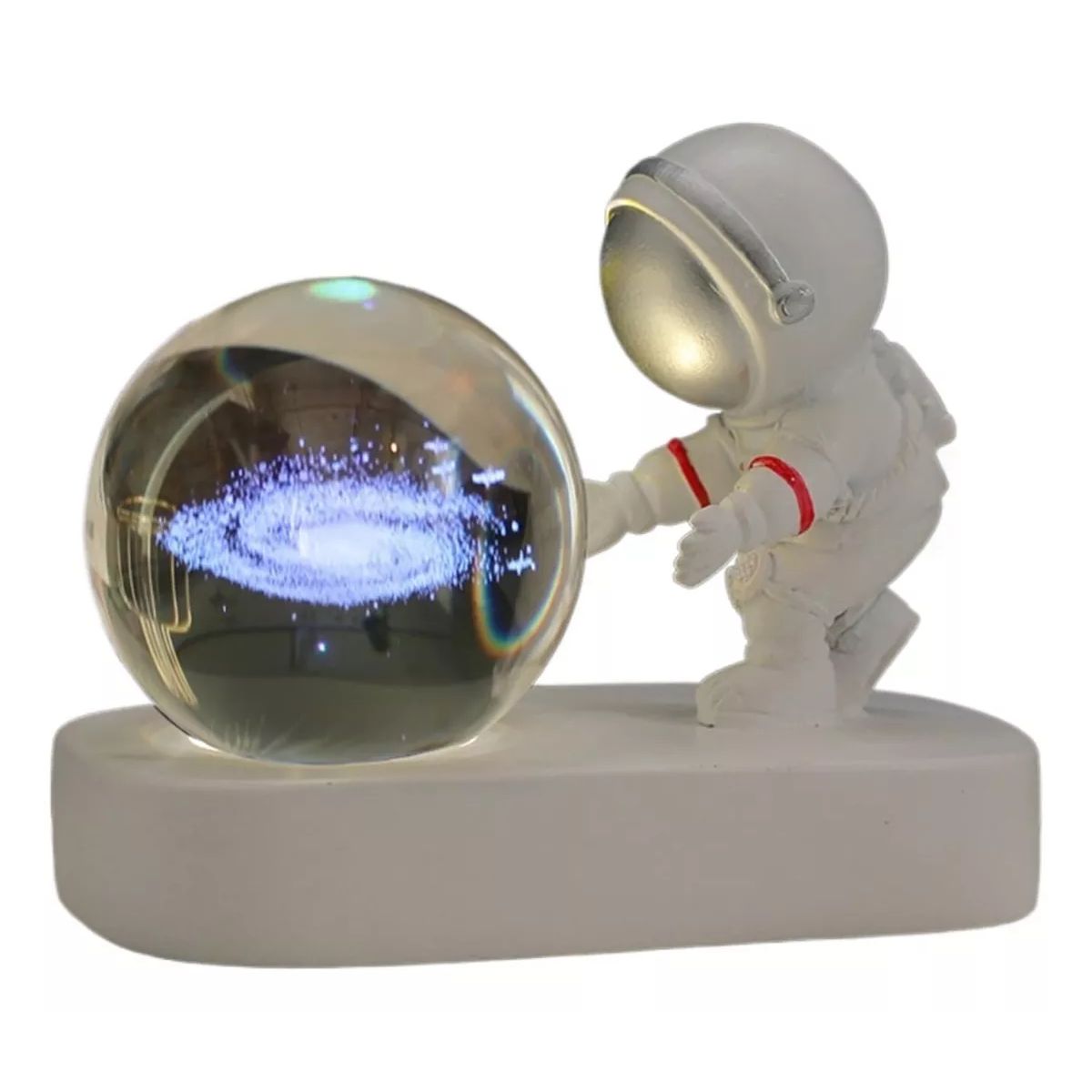 GENERICO - Lámpara De Bola De Cristal 3d Luz Nocturna Astronauta Parado