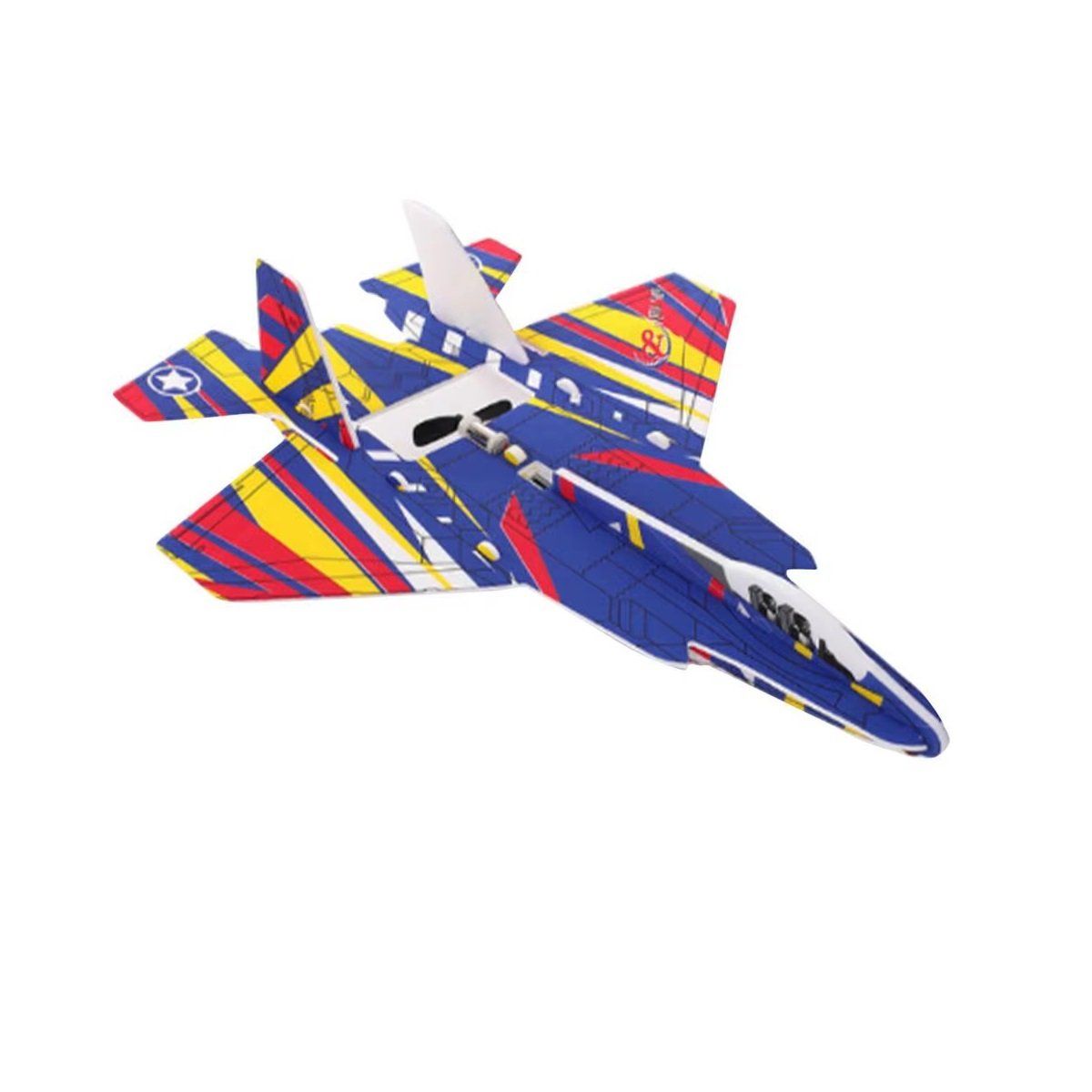 GENERAL - Avion Armable Juguete YJ035 Planeador Carga USB Azul