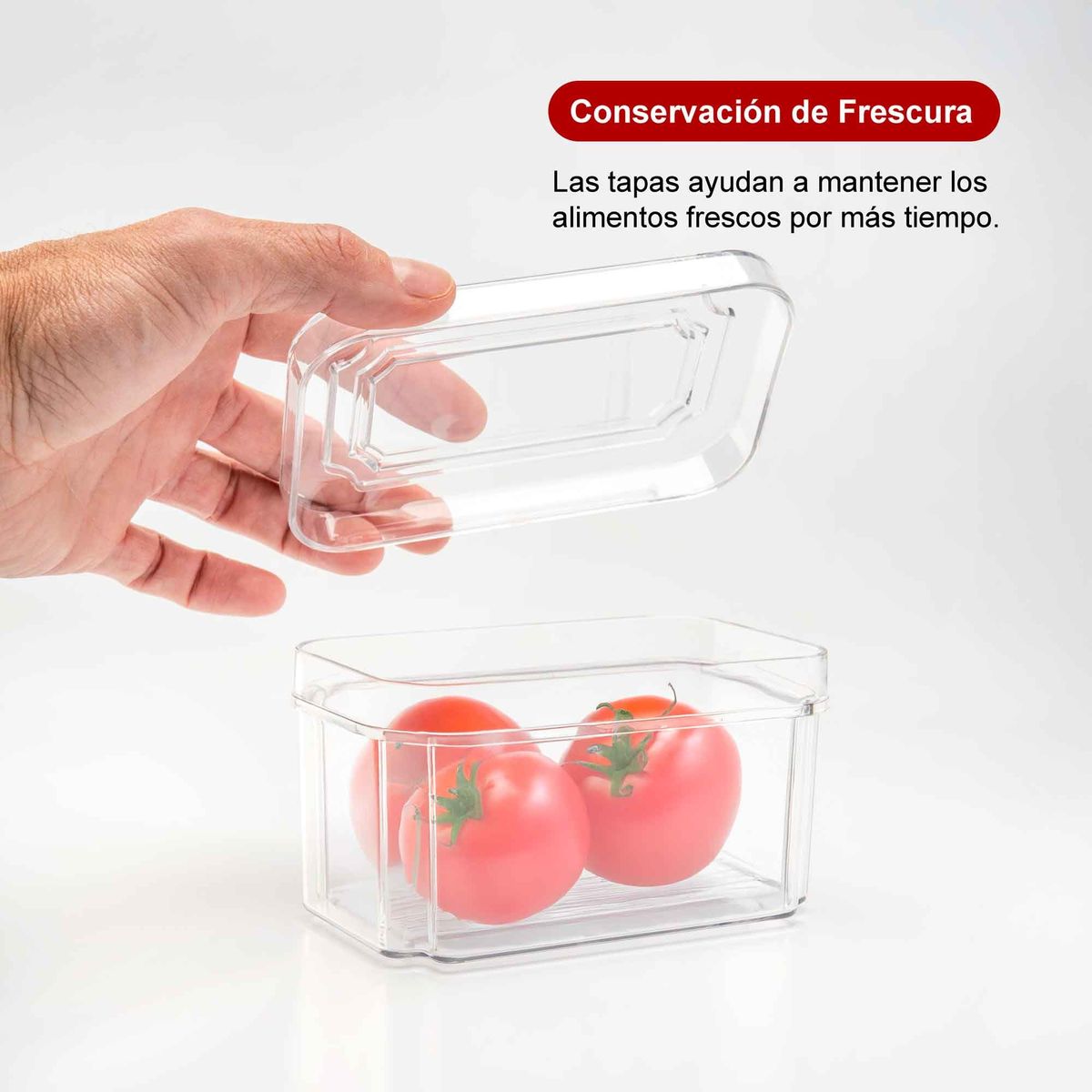 CHEF MASTER - Set 7 Organizadores Apilables Nevera, Recipientes Plásticos