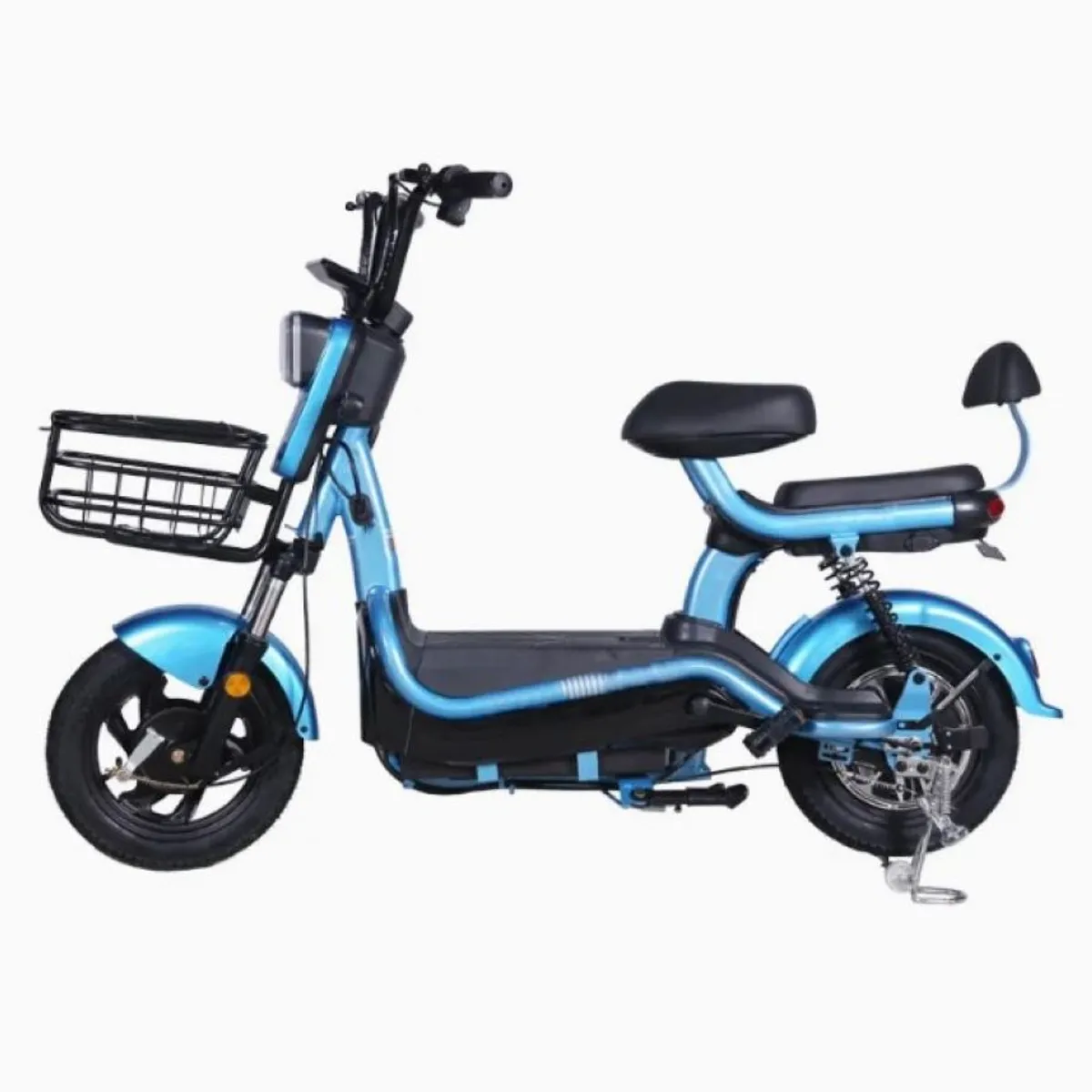 GENERICO - Bicicleta Electrica  Azul 600 W Amortiguación