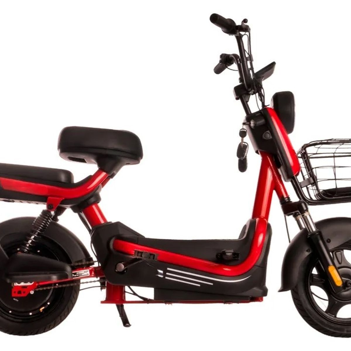 GENERICO - Bicicleta Electrica  Azul 600 W Amortiguación