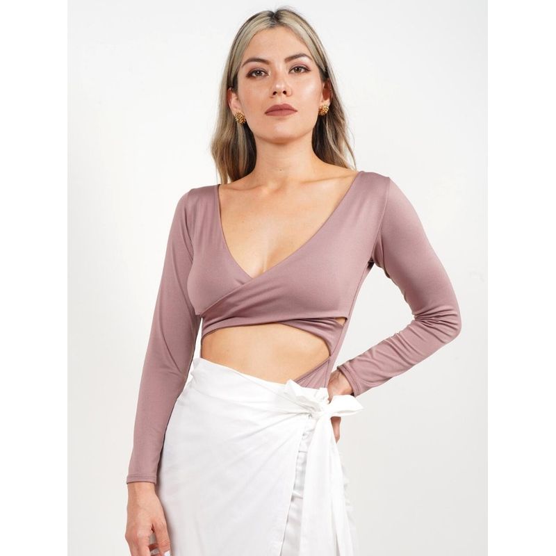 MOLGOA - Body para Mujer Verde Manzana Escote Cruzado - Adele Cocoa