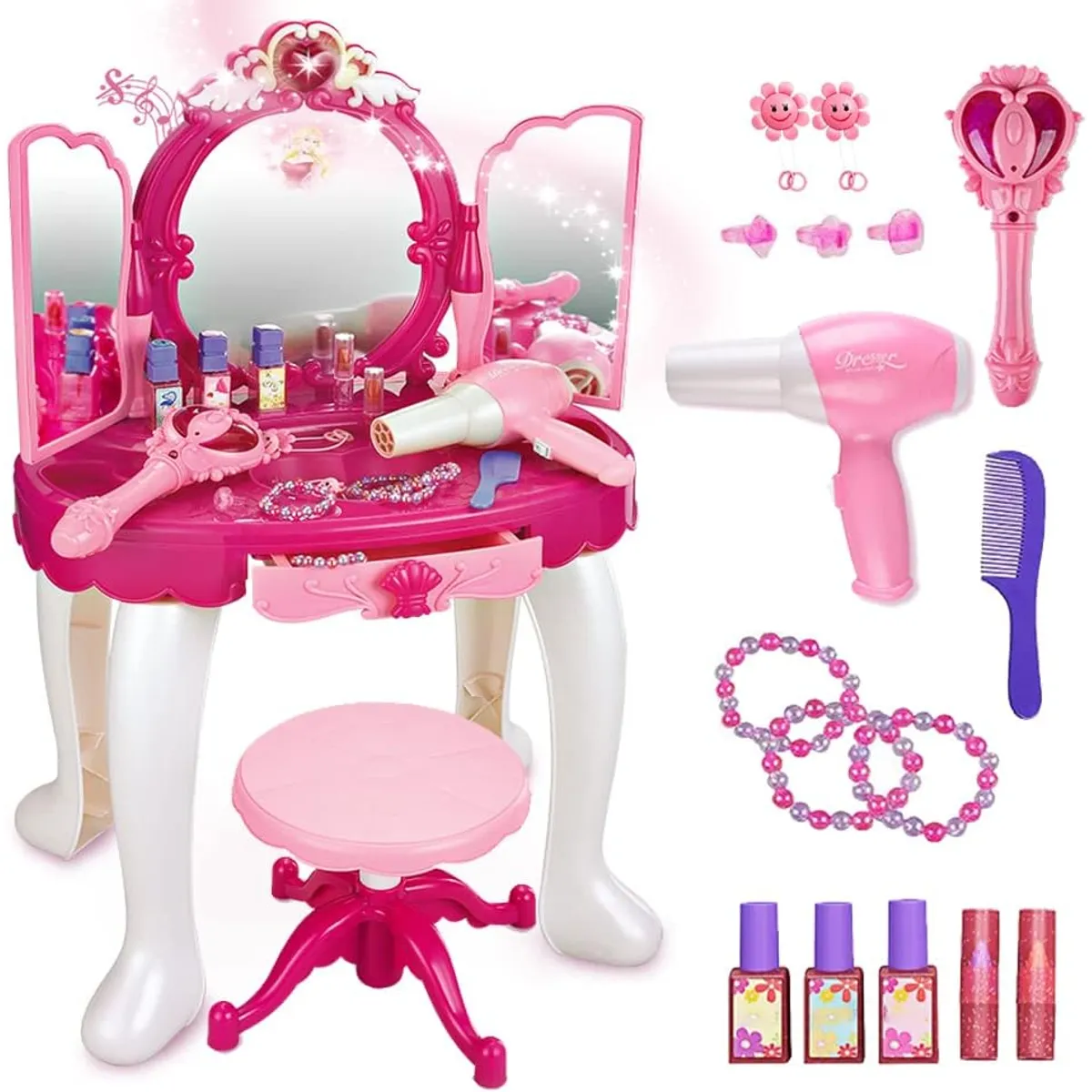 JON DI GROUP SAS - Tocador Niñas Interactivo Juguete de Luces Sonidos Accesorio