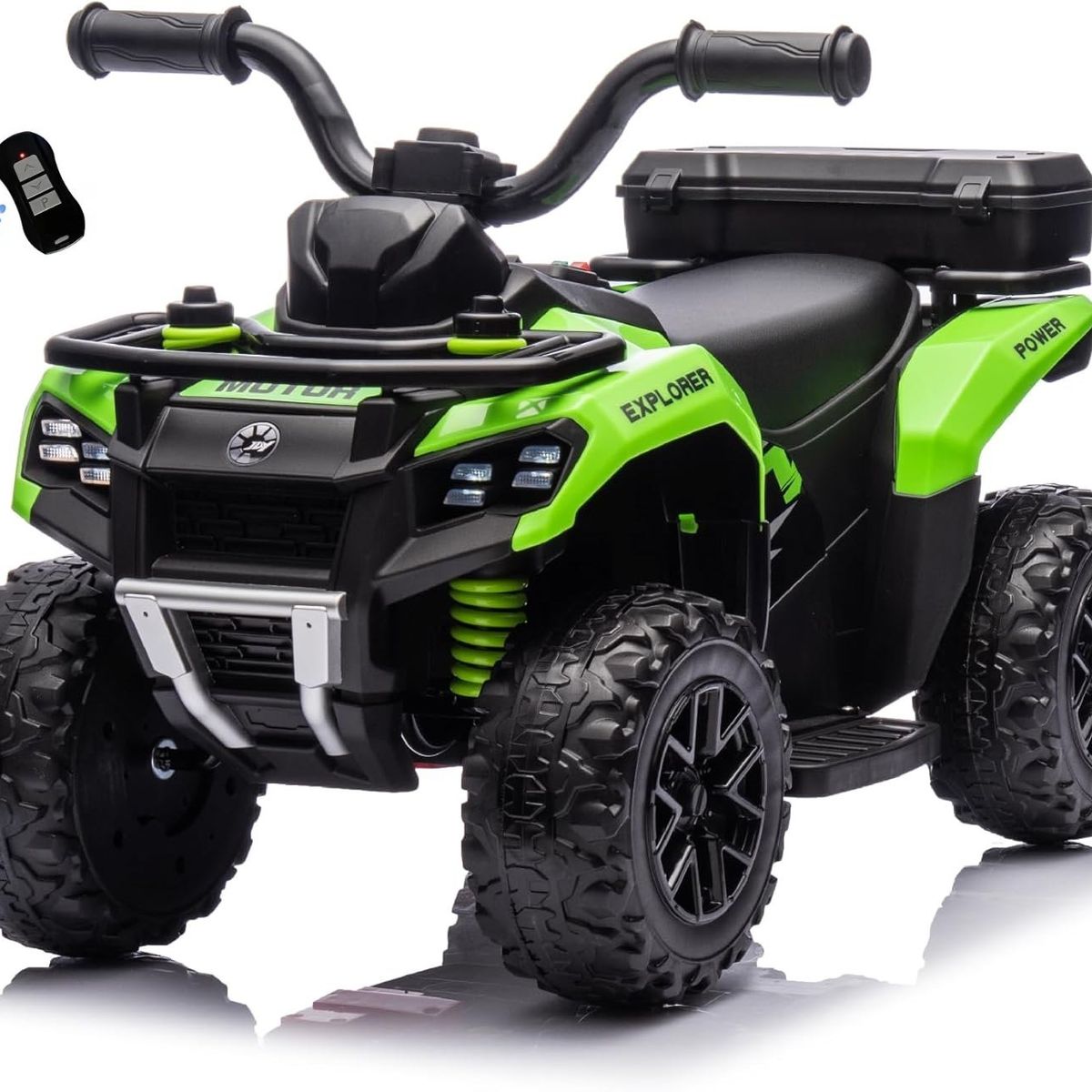 GENERICO - Moto CuatriMoto Batería Eléctrica Control Turbinas Verde