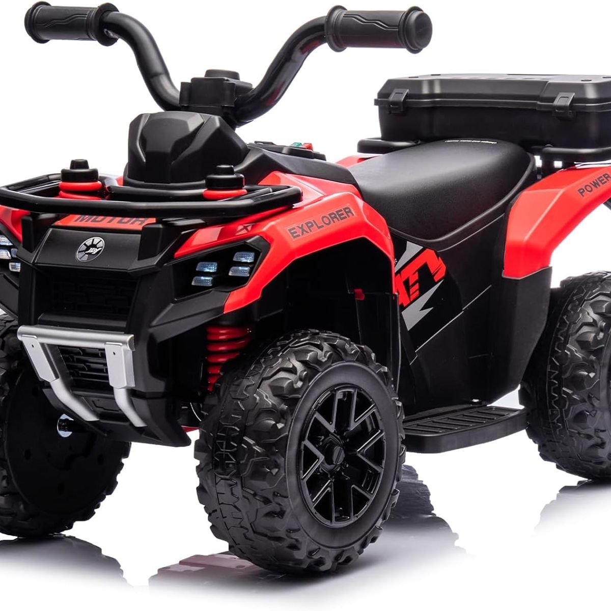 GENERICO - Moto CuatriMoto Bebes Eléctrica Control Turbinas ROJA